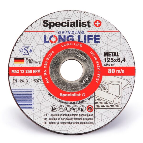 Specialist Long Life,metallilihvimiseks 125