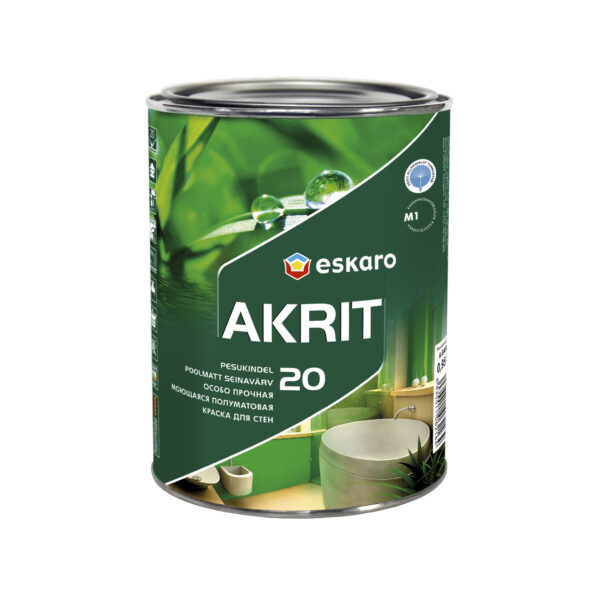 Seinavärv Akrit20 0.95L valge Poolmatt