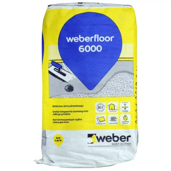 Põrandasegu Weber.floor 6000, 20 kg