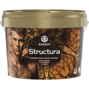 Struktuurvärv Eskaro structura, valge 2,4L