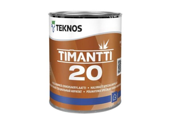 Seinavärv Timantti 20 valge 0,9L Poolmatt Teknos