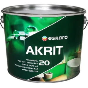 Seinavärv Akrit20 9,5L valge Poolmatt